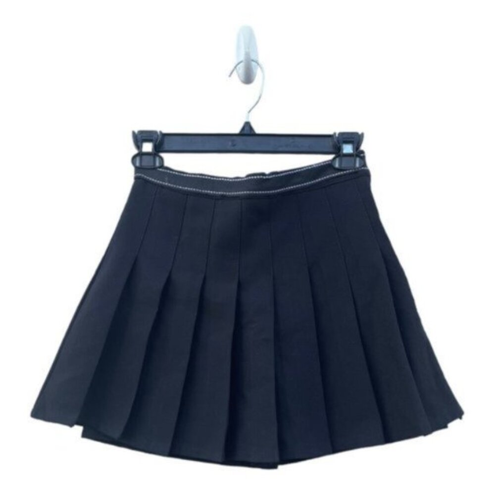 Anaobai Ameicom Black Pleated High Wasted Mini Skort Size S NWT